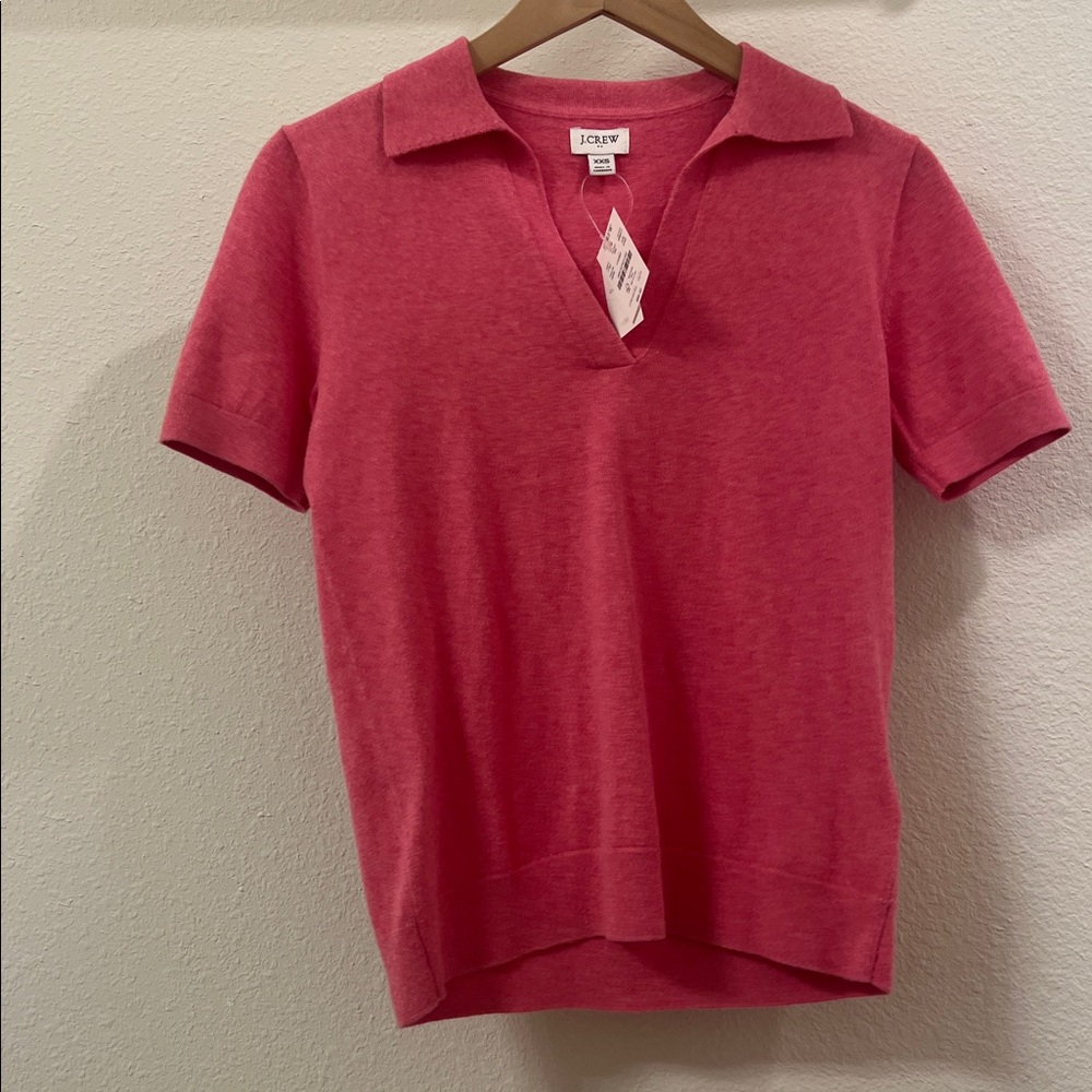 J. Crew Vivid Pink Knit Top